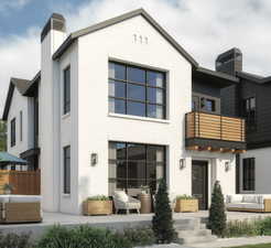 Exterior rendering of the front of the home