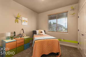 View of carpeted bedroom