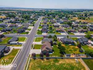 Birds eye view of property