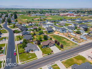 Bird's eye view featuring a mountain view