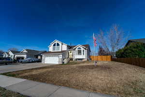 Flag pole In the front yard