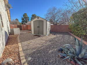 View of outdoor storage shed