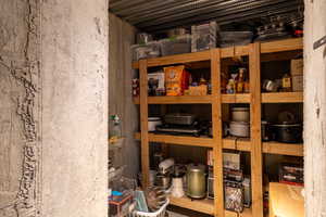 View of basement storage