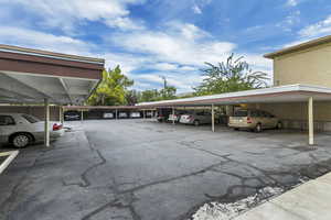 View of car parking with a carport