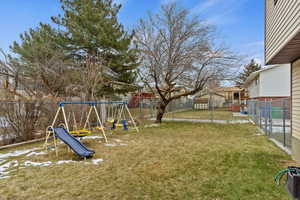 View of yard with a playground