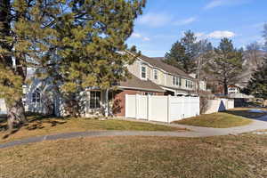 View of front of home with a front lawn