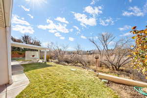 View of yard with a patio area