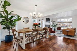 Dining room featuring dark hardwood / wood-style flooring