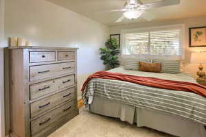 Bedroom with ceiling fan