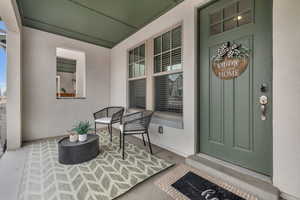 Entrance to property with a porch