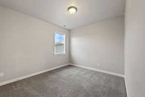 View of carpeted spare room