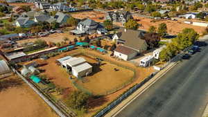 Birds eye view of property