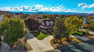 Bird's eye view featuring a mountain view