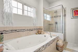 Bathroom with separate shower and tub