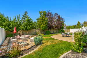 View of yard featuring a patio area