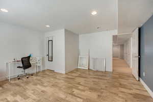 Unfurnished room featuring light hardwood / wood-style floors