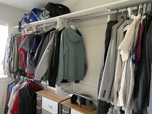 View of spacious closet