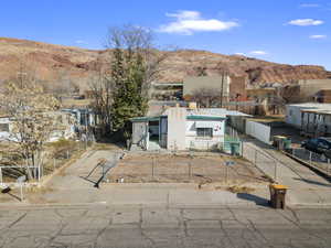 View of front of house featuring a mountain view