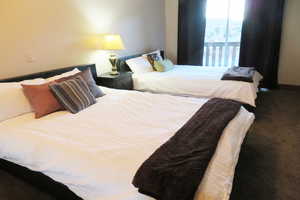 Bedroom featuring carpet floors
