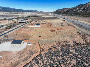 Bird's eye view featuring a mountain view