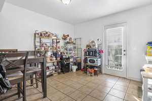 View of tiled home office