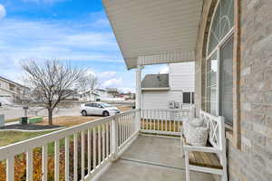 Balcony with covered porch