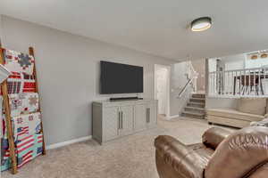 View of carpeted living room