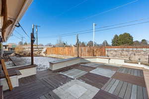 View of wooden terrace