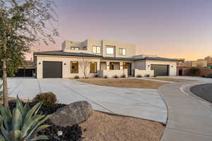 View of front facade with a garage