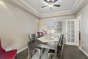 Formal dining room with a look into your spacious yard