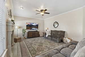 The great room. This is a large open space with a fireplace. GREAT ENTERTAINMENT SPACE as it is open to the kitchen and looks out to the backyard.