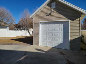 4th car detached garage,  This garage can be used for the basement apartment. It is right outside the basement entrance