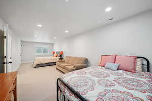 View of carpeted bedroom