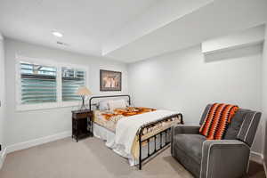 View of carpeted bedroom