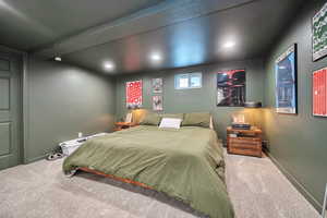 Master Bedroom with carpet flooring