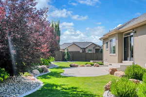 View of yard featuring a patio area