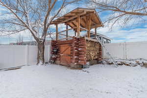 View of snowy yard