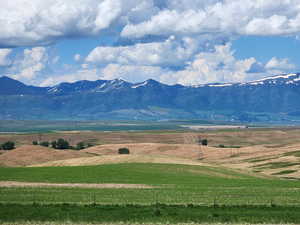 Mountain view featuring a rural view