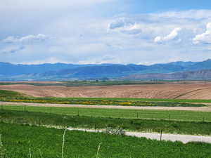 Mountain view featuring a rural view