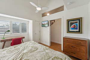 Bedroom with ceiling fan