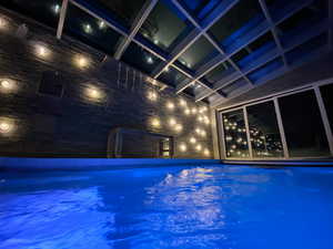 View of resistance swimming pool at night