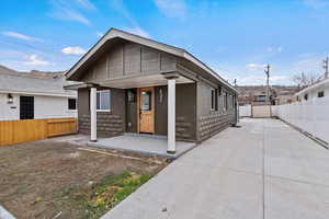 View of front of house featuring a patio