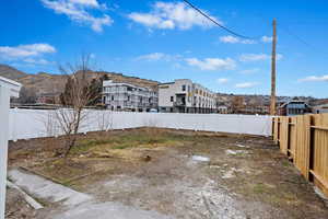 View of yard featuring a mountain view