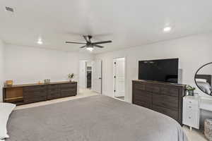 Corner view of master bedroom back to hallway and laundry room