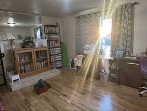 Front Room with fireplace  (behind the bookcase)