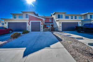 View of front of house featuring a garage