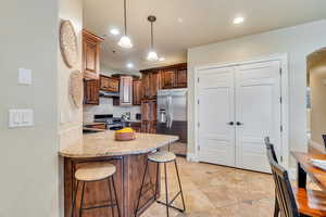 Well-lit kitchen