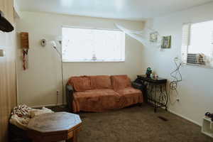 View of carpeted living room