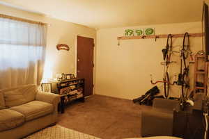 View of carpeted living room