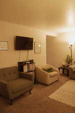 View of carpeted living room